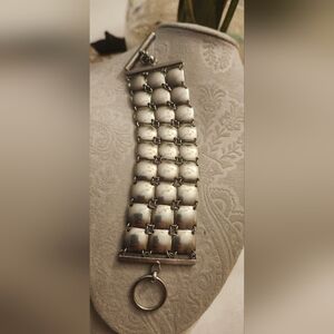 Kenneth Cole Silver Bracelet with Square Links